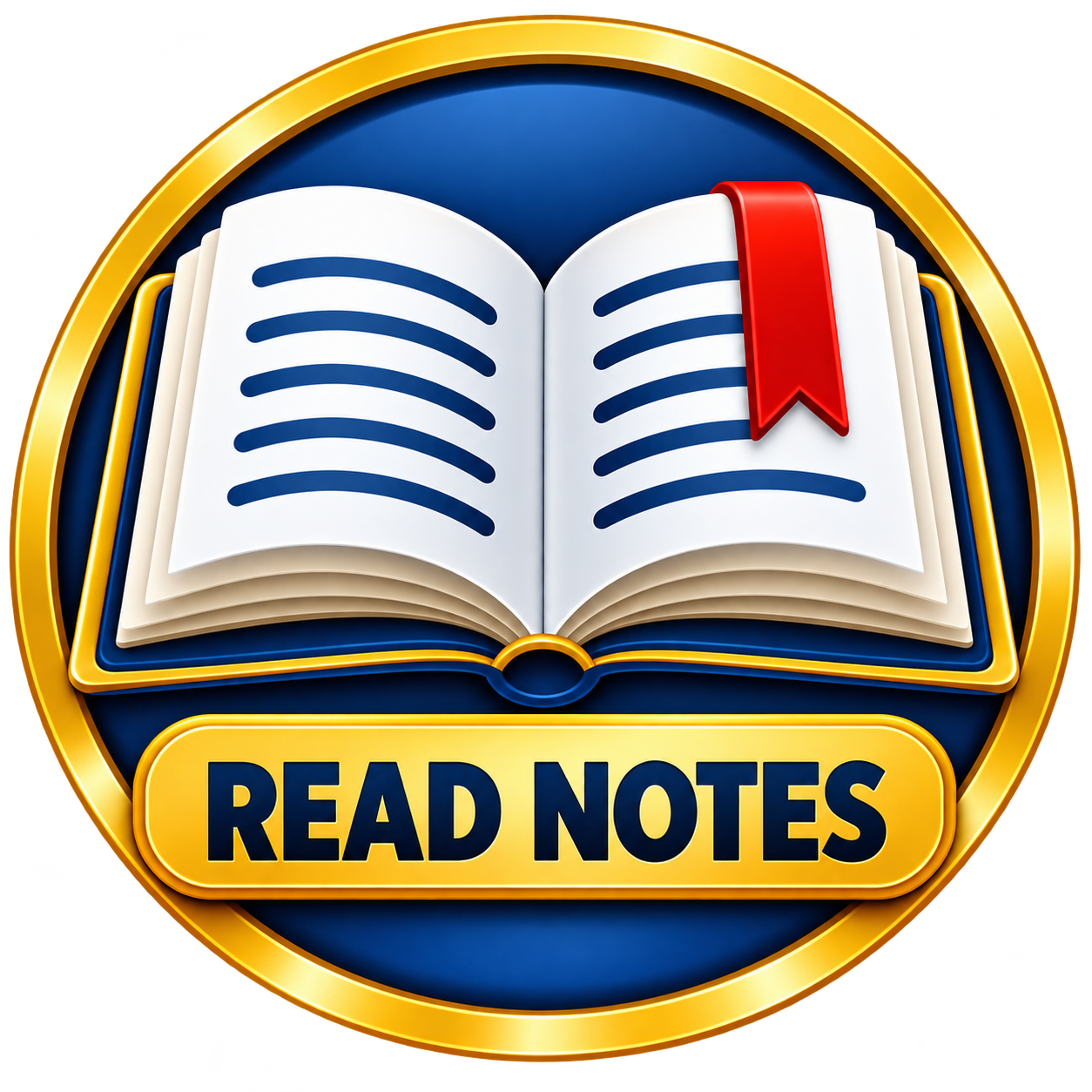 Read Notes badge with an open book